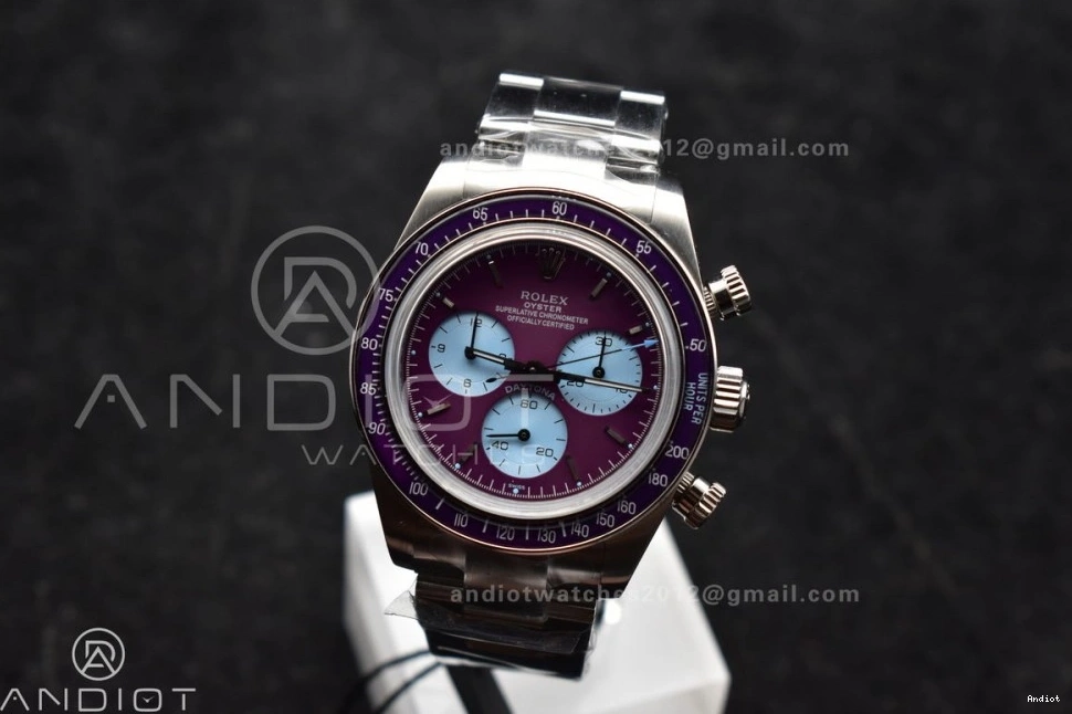 SS Purple Scona Daytona Dial 820 SA on Breathable Bracelet Edition SS ADGF Best 0816